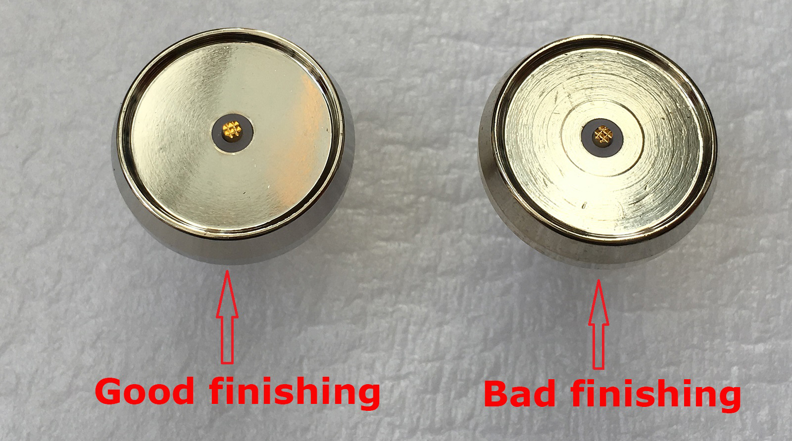 Comparison on surface finishing of magnetic Dallas key readers
