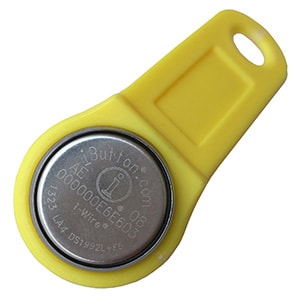 DS1992L-F5 Memory iButton with Yellow Fob Assembled
